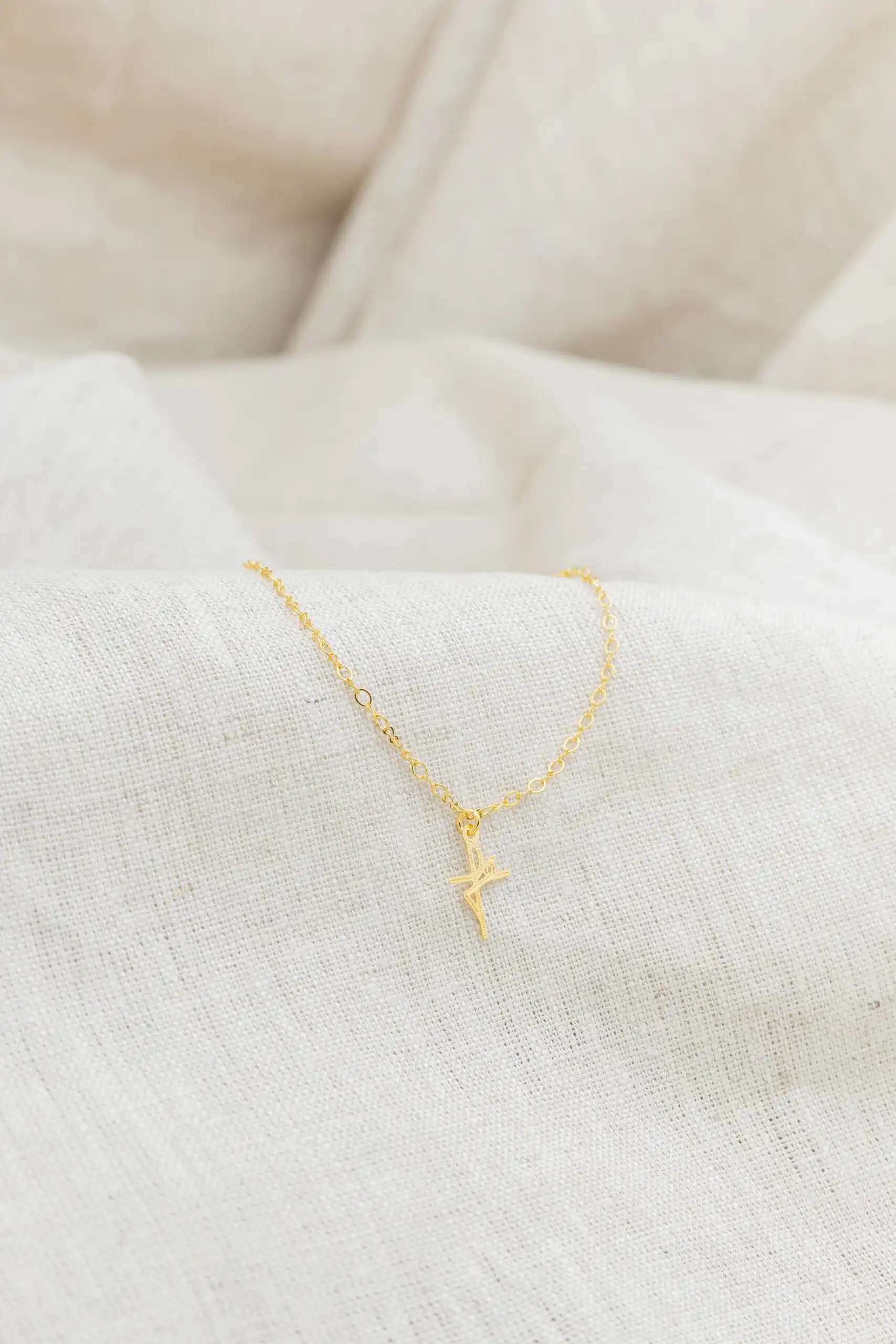 Tornozeleira Fé Banhada em Ouro 18k - Imagem 3