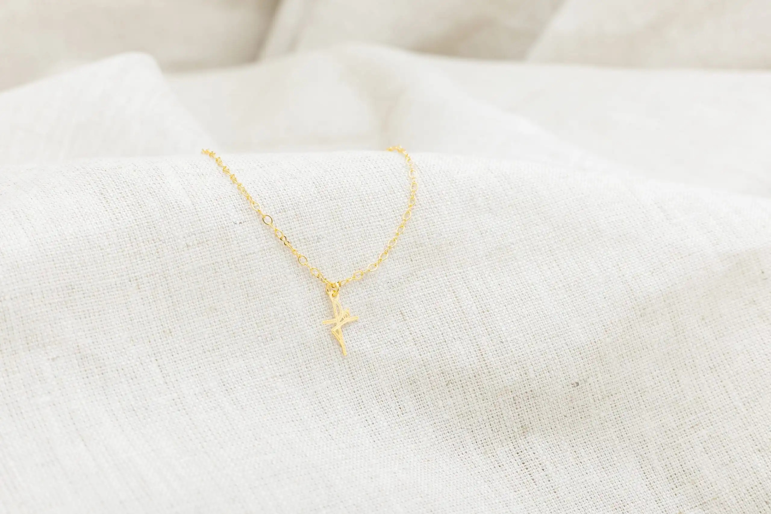 Tornozeleira Fé Banhada em Ouro 18k - Imagem 4