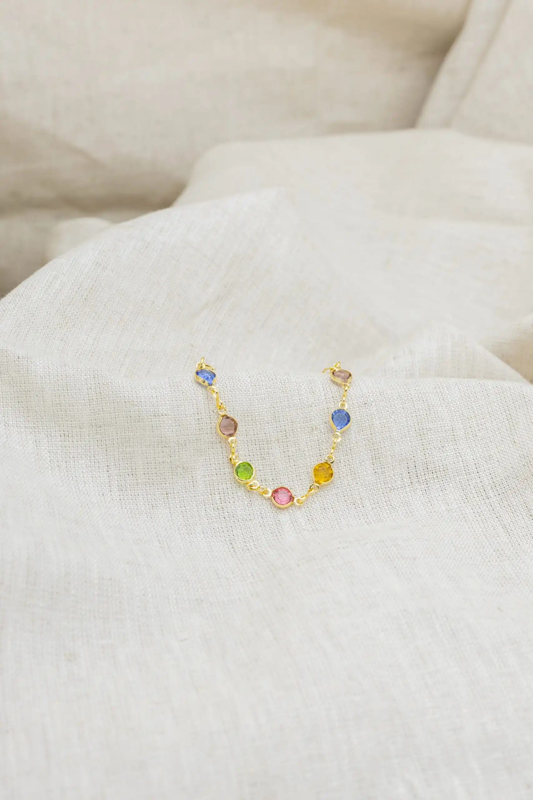 Pulseira Cristais Color Banhada em Ouro 18k - Imagem 2