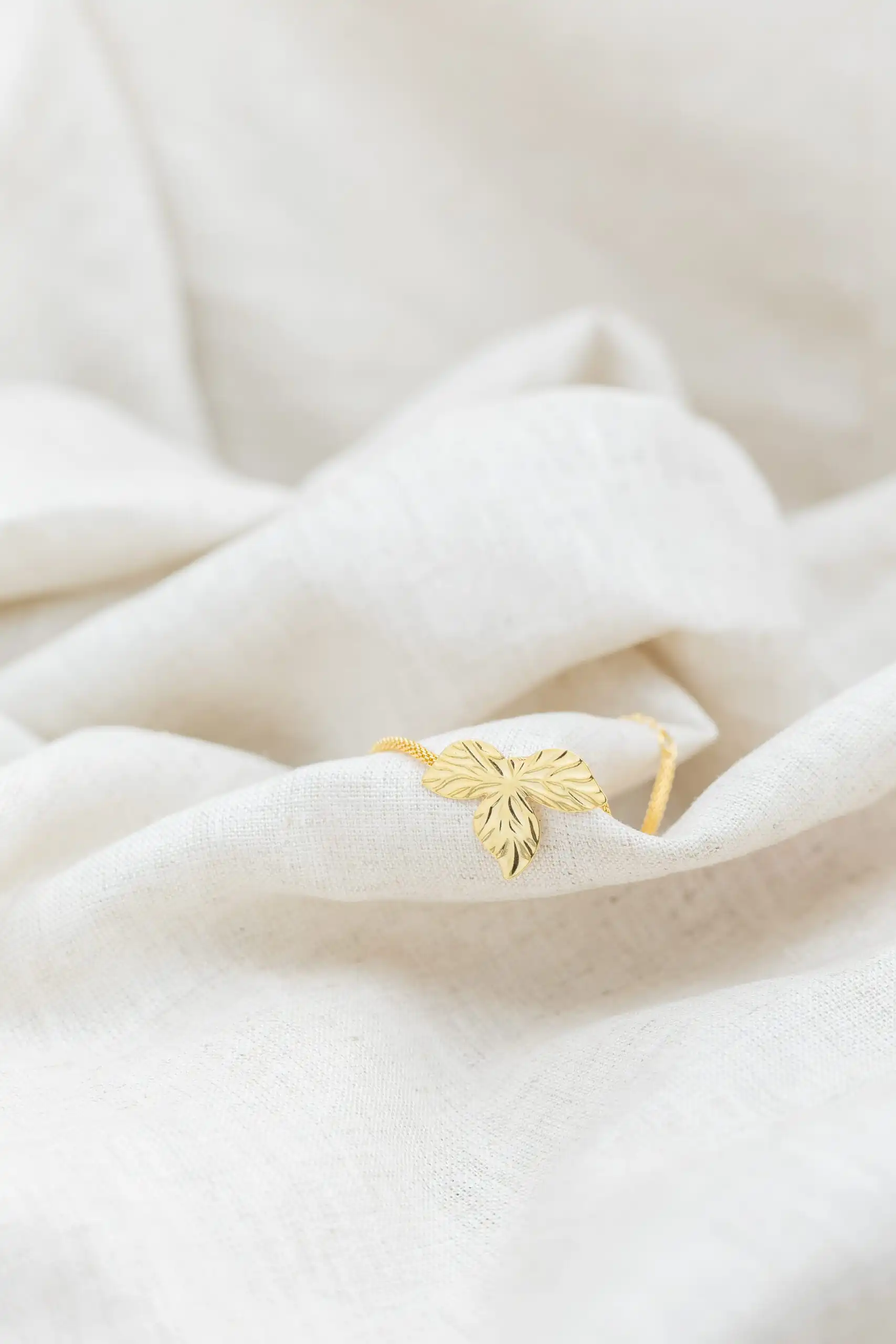 Pulseira Folha Banhada em Ouro 18k - Imagem 3