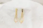 Brinco Fio Trabalhado Banhado em Ouro 18k