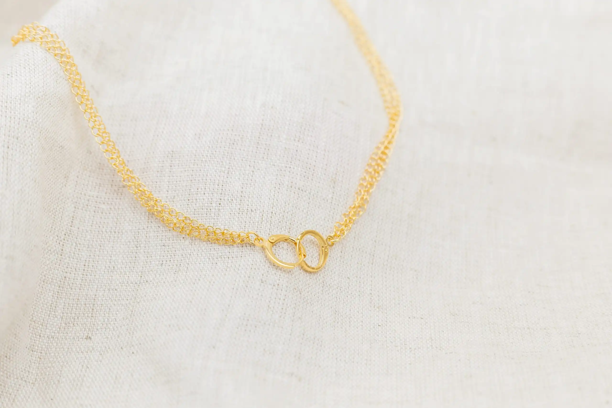 Colar de Elos Triplo Banhado em Ouro 18k - Imagem 4