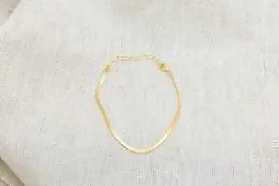 Pulseira Fita Banhada em Ouro 18k