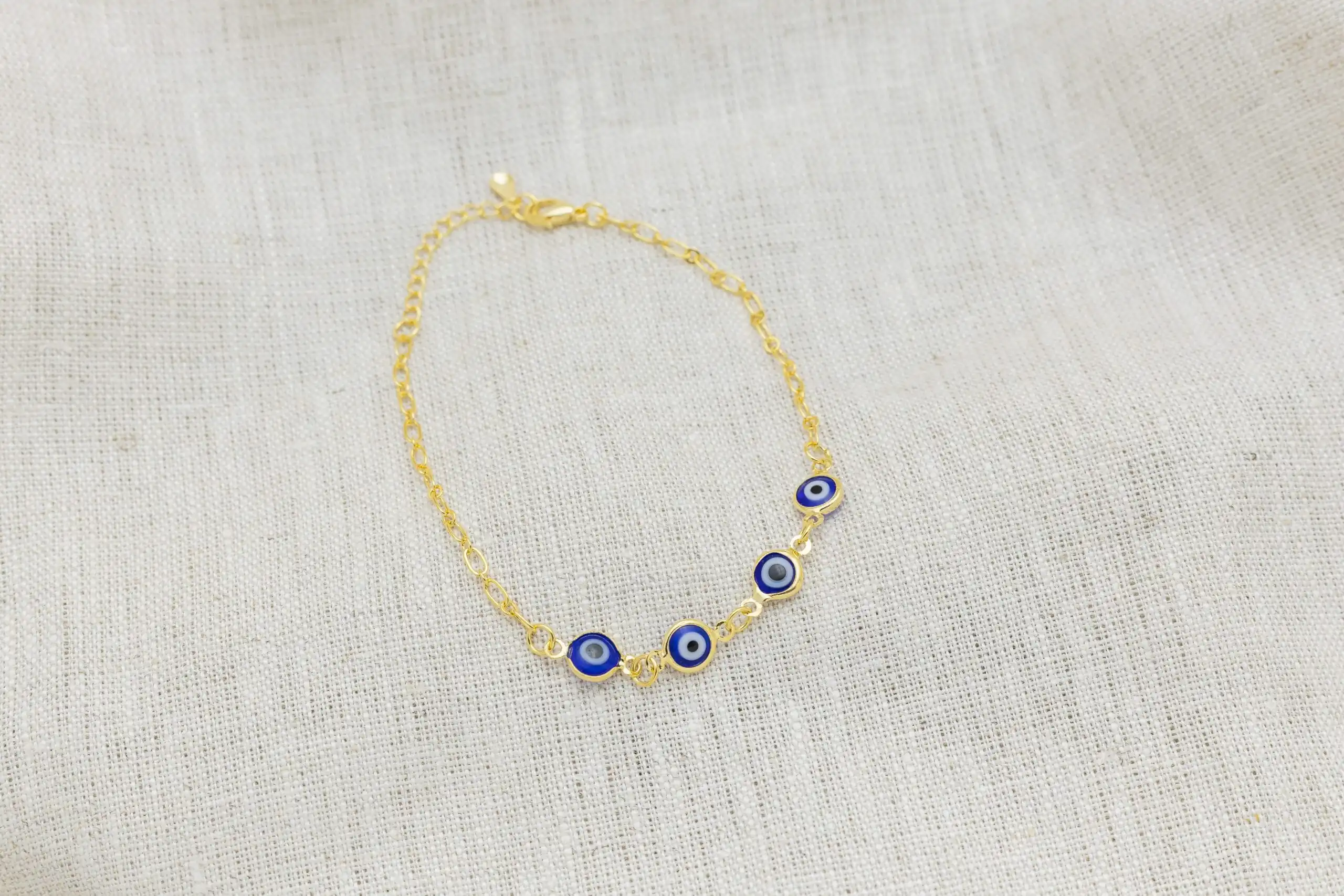 Pulseira Olho Grego Banhada em Ouro 18k - Imagem 3