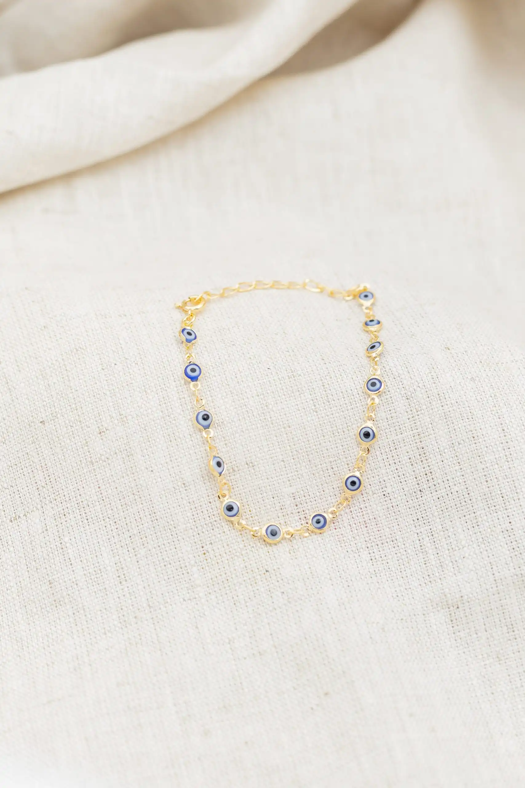 Pulseira Olho Grego Banhada em Ouro 18k