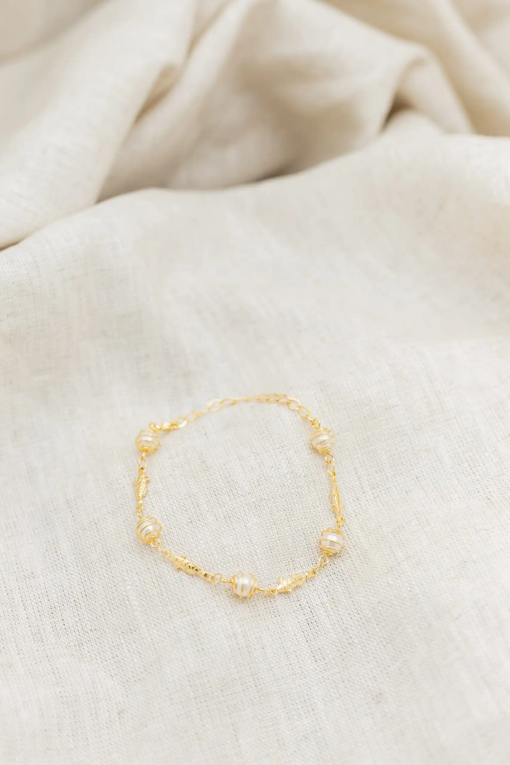 Pulseira Pérolas Banhada em Ouro 18k - Imagem 2