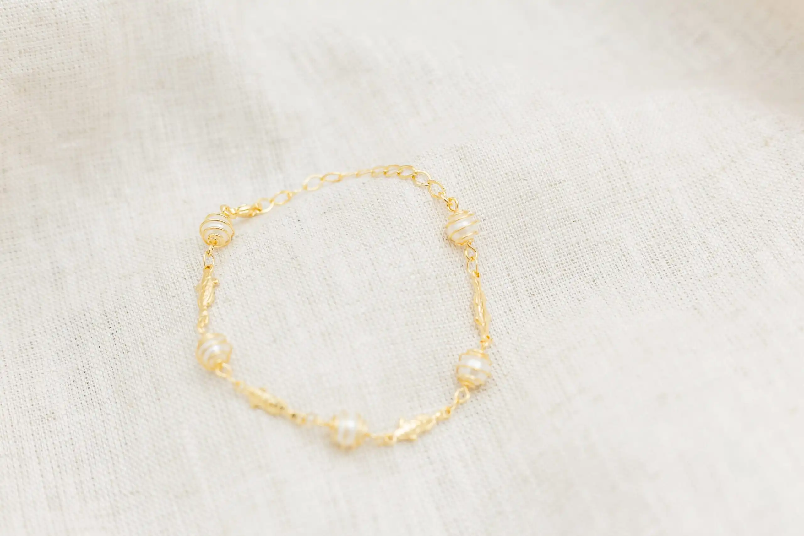 Pulseira Pérolas Banhada em Ouro 18k - Imagem 3