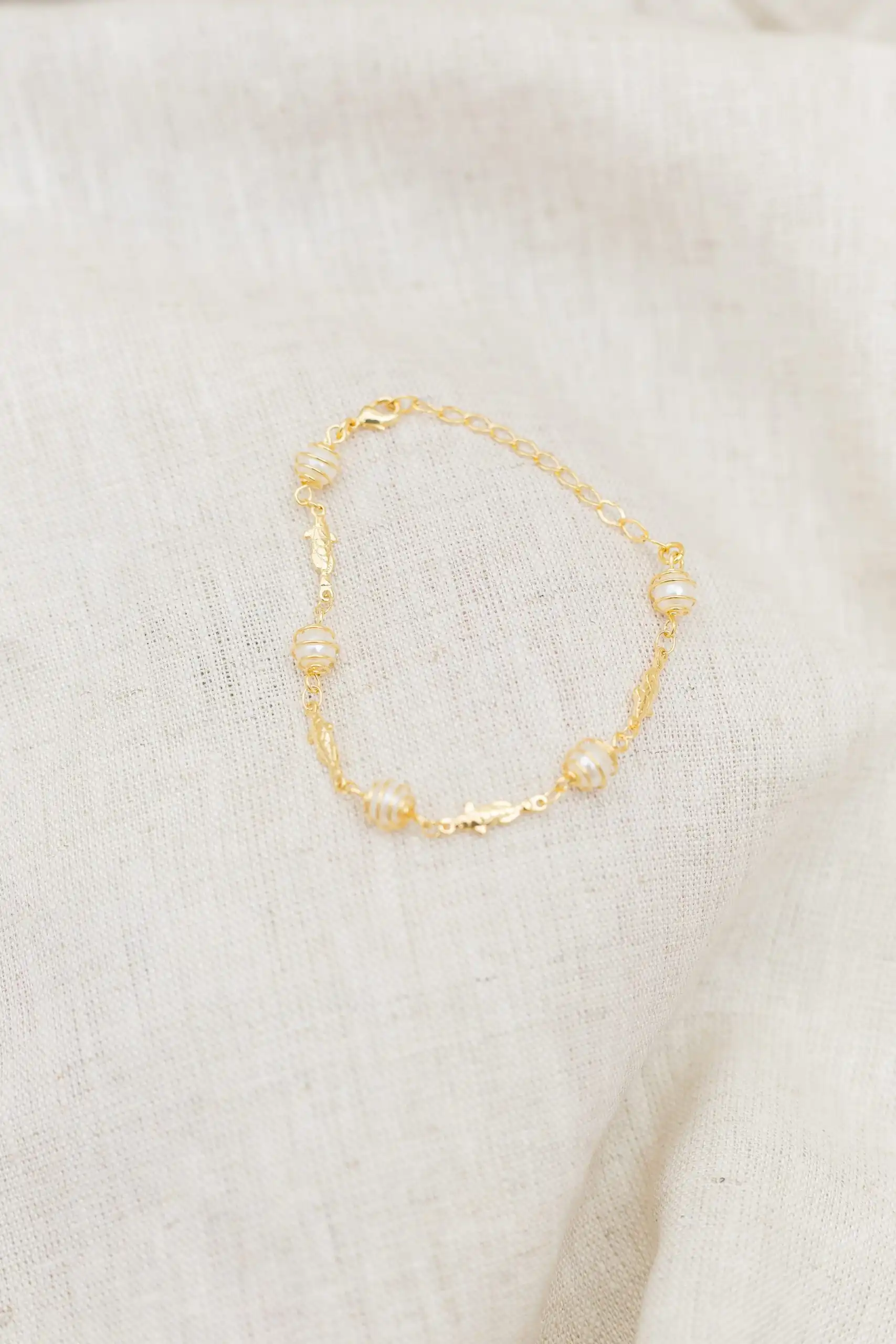 Pulseira Pérolas Banhada em Ouro 18k - Imagem 5