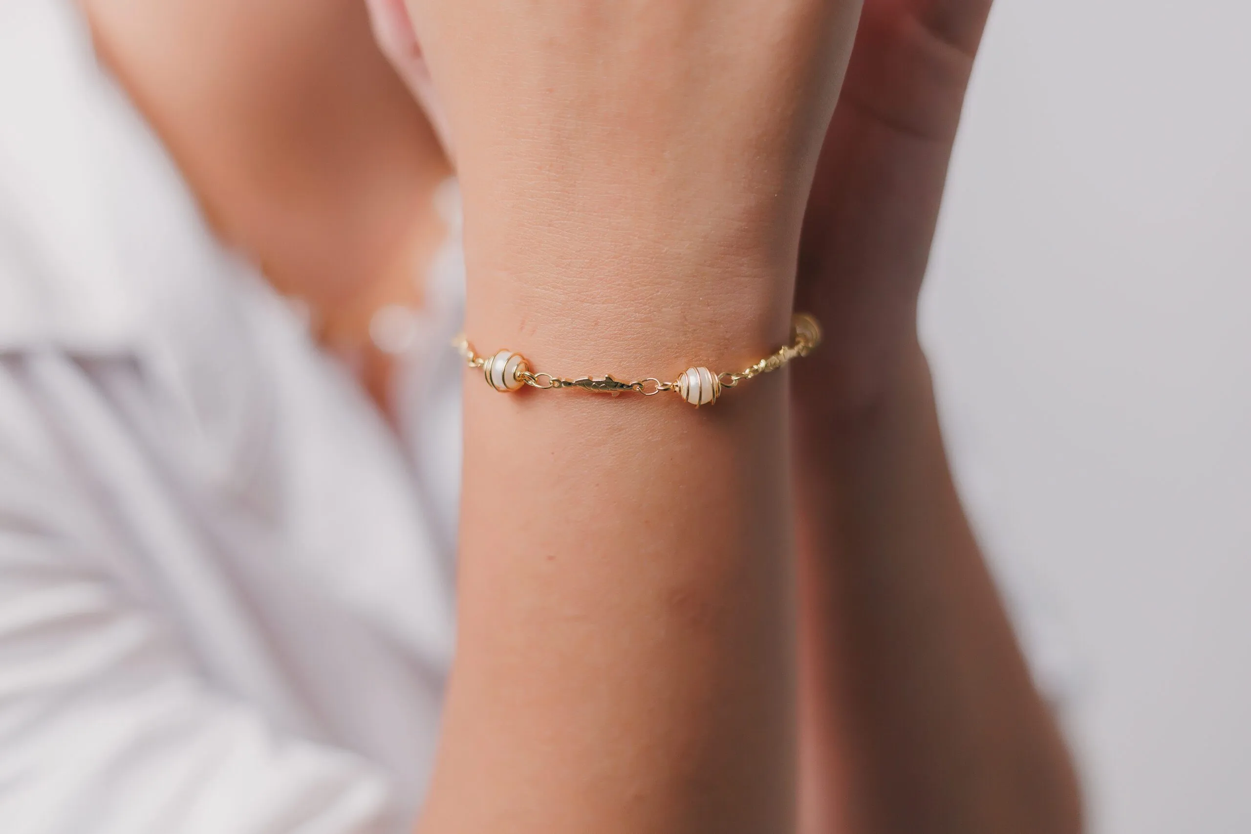 Pulseira Pérolas Banhada em Ouro 18k - Imagem 6