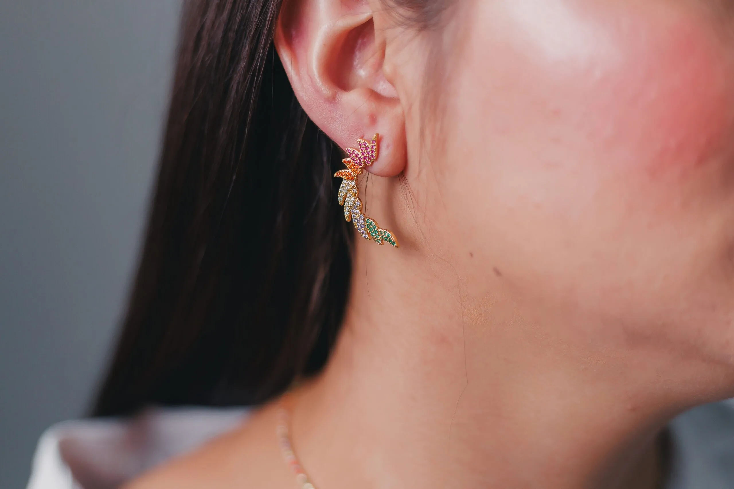 Brinco Earcuff com Zircônias Color - Imagem 4