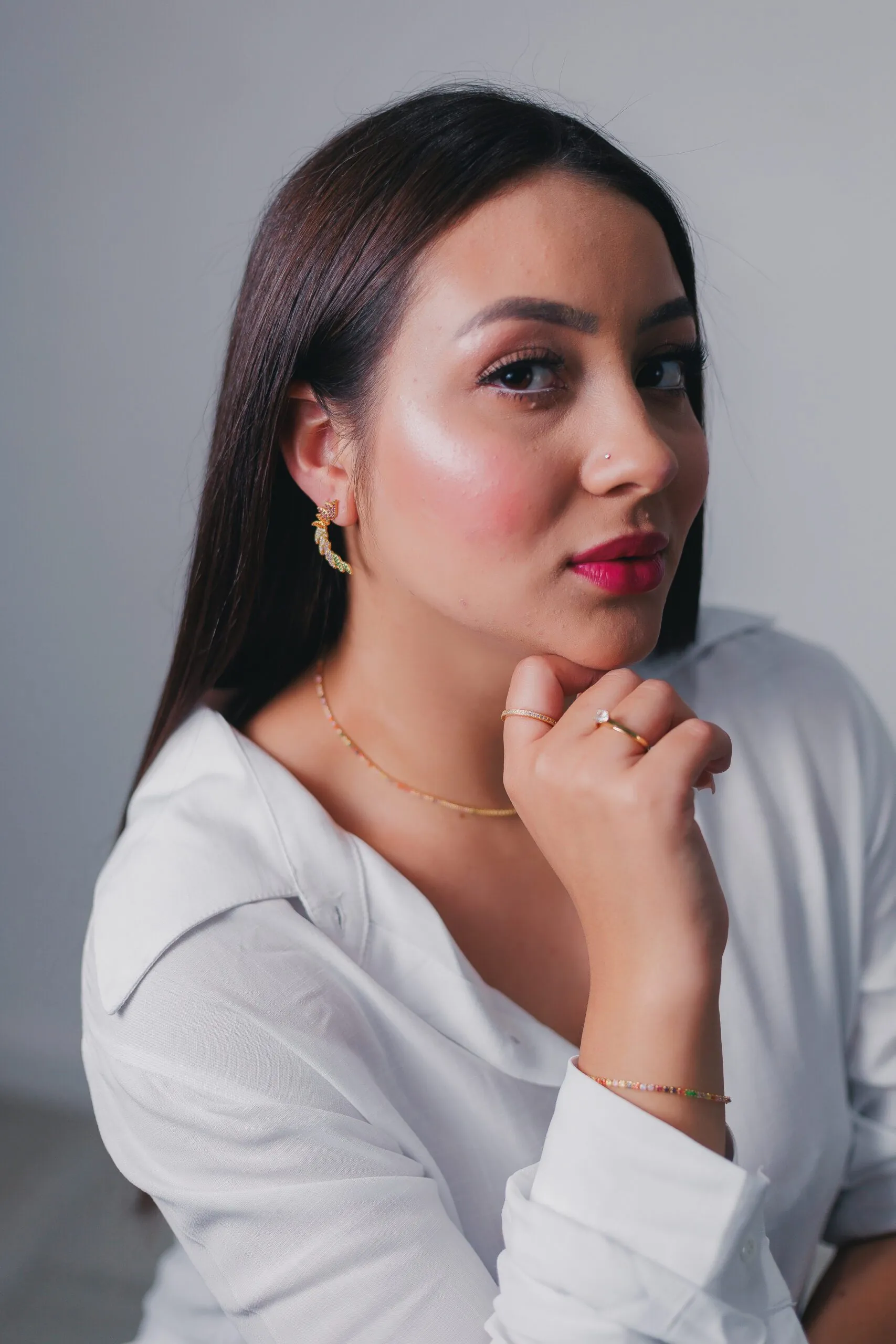 Pulseira com Zircônias Color Banhada em Ouro 18k - Imagem 6