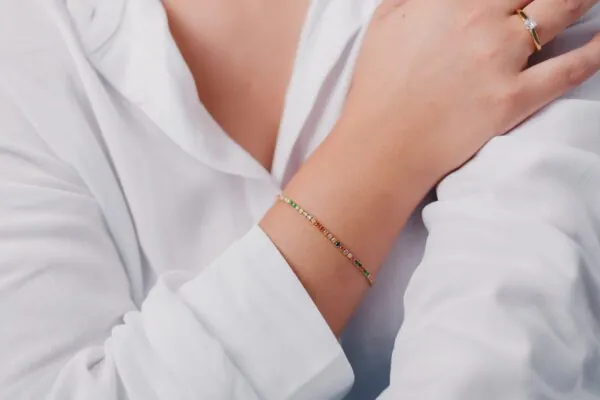 Pulseira com Zircônias Color Banhada em Ouro 18k - Image 7