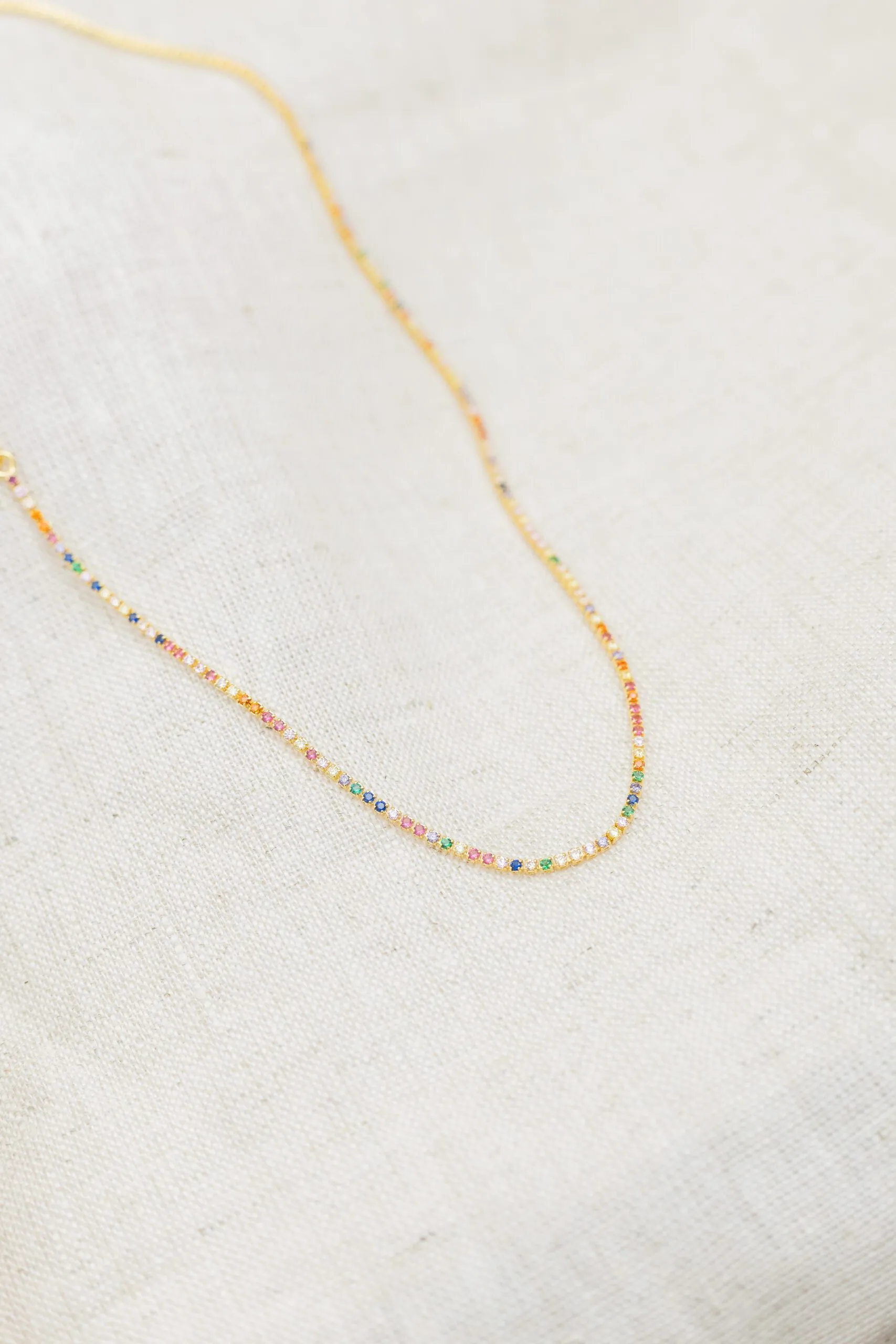 Choker Zircônia Color Banhado em Ouro 18k